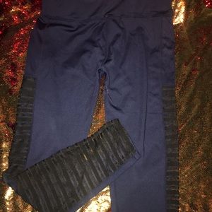 Navy blue performance leggings